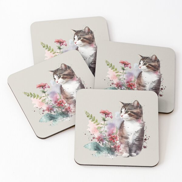 Item preview, Wildflowers and cat designed and sold by FloreDreamStudio.