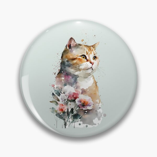 Item preview, Enchanted Floral Cat Watercolor designed and sold by FloreDreamStudio.
