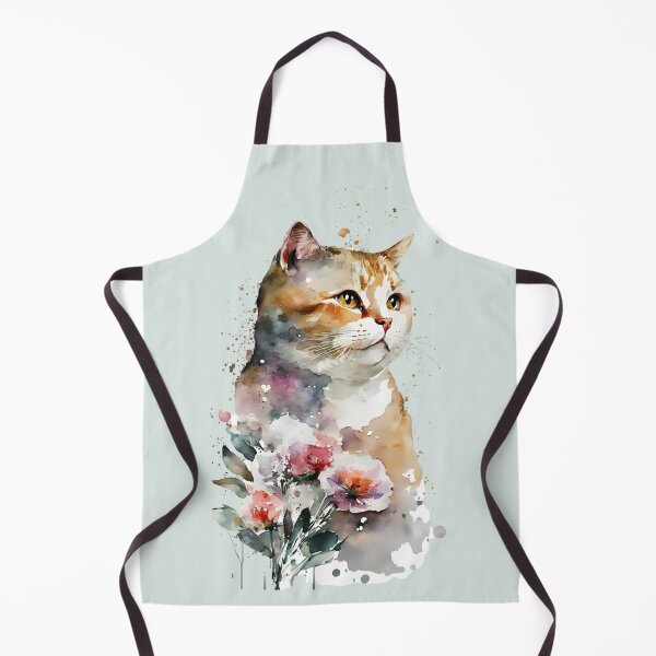 Item preview, Enchanted Floral Cat Watercolor designed and sold by FloreDreamStudio.