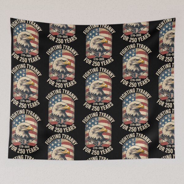 Item preview, 250 Years Democracy July 4th  250 USA Eagle Liberty Traditional Tattoo Don’t Tread On Me Design designed and sold by BlueLineLAX.