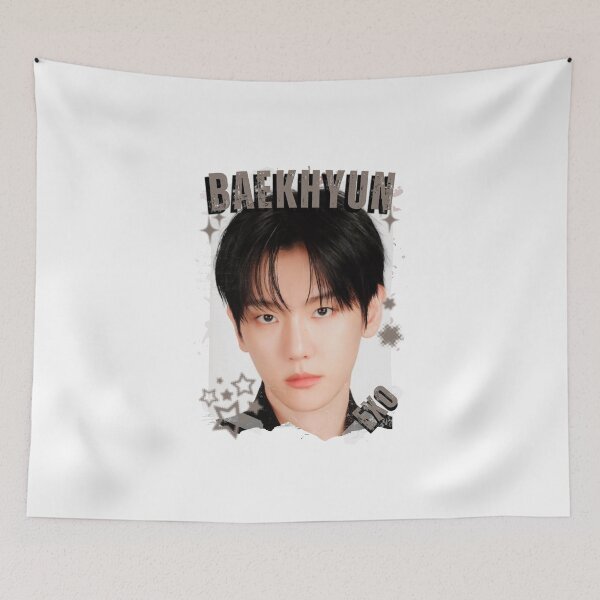 Artikelvorschau, EXOO Baekhyun Kpop Solo Artist Schwarz-Weiß-Collage Digitales Kunstporträt entworfen und verkauft von AJUNICE STUDIO.