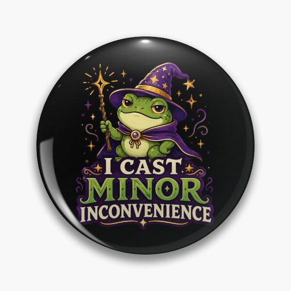 Item preview, Funny Frog Wizard I Cast Minor Inconvenience designed and sold by Rag-Dog.