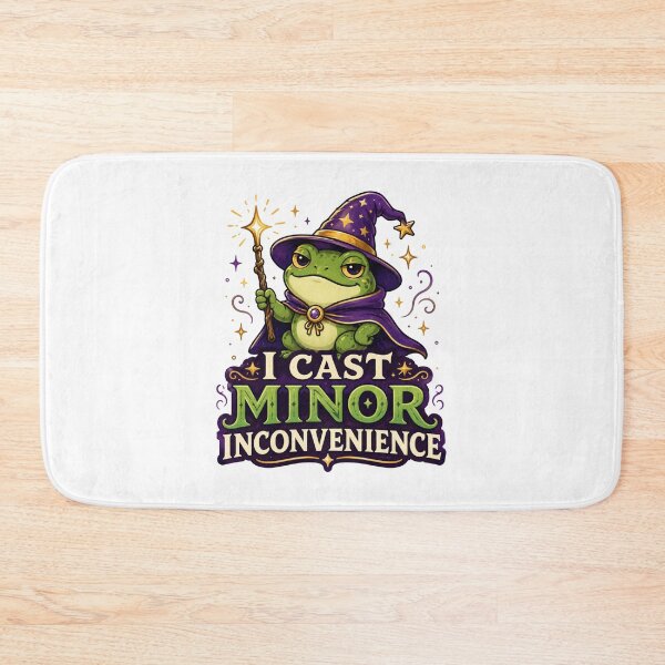 Item preview, Funny Frog Wizard I Cast Minor Inconvenience designed and sold by Rag-Dog.