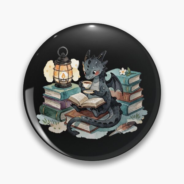 Item preview, Tea Time Dragon | Cozy Fantasy Reader designed and sold by AillustriaAK.