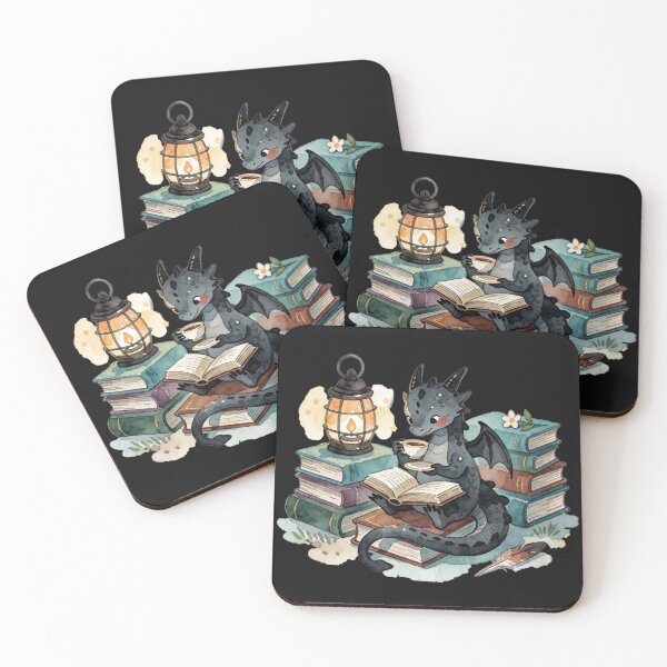 Item preview, Tea Time Dragon | Cozy Fantasy Reader designed and sold by AillustriaAK.