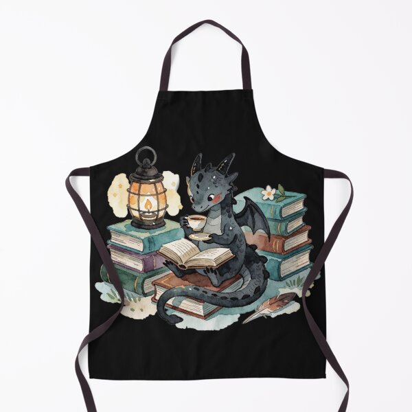 Item preview, Tea Time Dragon | Cozy Fantasy Reader designed and sold by AillustriaAK.