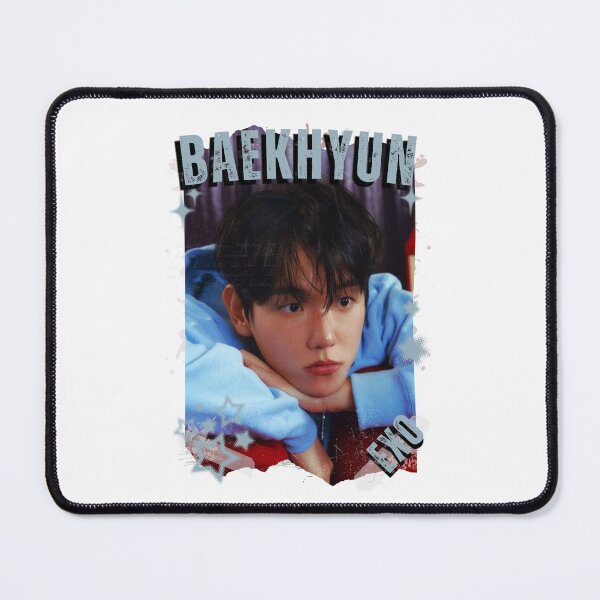 Item preview, EXOO Baekhyun Kpop Solo Artist Black and White Collage Digital Art Portrait designed and sold by AJUNICE STUDIO.
