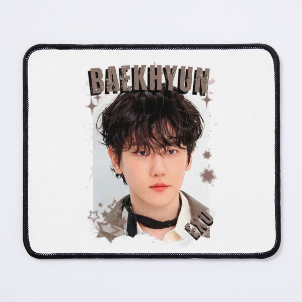 Item preview, EXOO Baekhyun Kpop Solo Artist Black and White Collage Digital Art Portrait designed and sold by AJUNICE STUDIO.