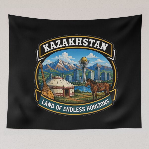Item preview, Kazakhstan – Land of Endless Horizons designed and sold by GnuArt.