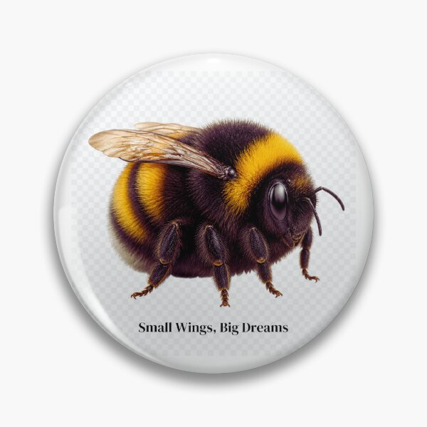 Item preview, Chubby Bee with Tiny Wings — Small Wings Big Dreams Cute Bee Gift designed and sold by EHSANKARAAN.