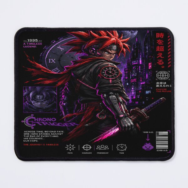 Item preview, Chrono trigger- neon future hero synthwave -cyberpunk aesthetic design designed and sold by Trinidesigns123.