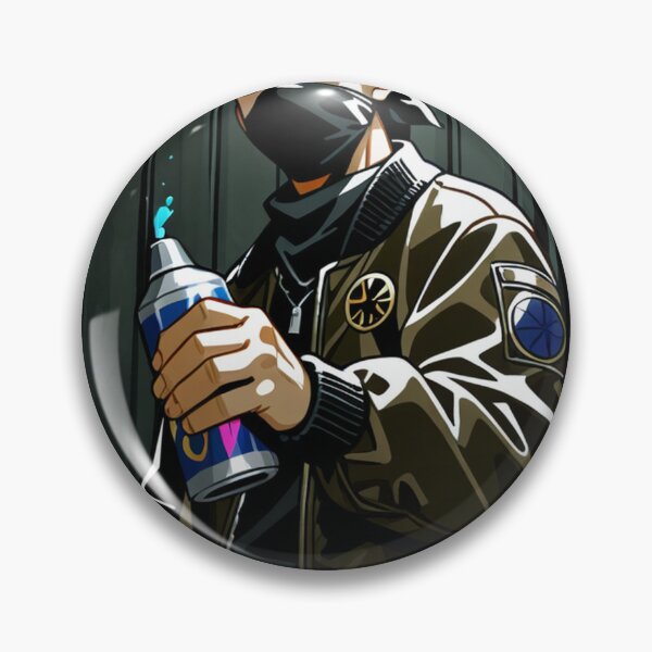 Item preview, Fashion - Man in Brown Bomber Jacket Spray Can Streetwear Anime Variant 4 designed and sold by AnimeShin.