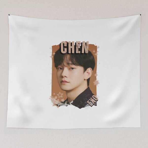 Item preview, EXOO Chen Kpop Solo Artist Black and White Collage Digital Art Portrait designed and sold by AJUNICE STUDIO.