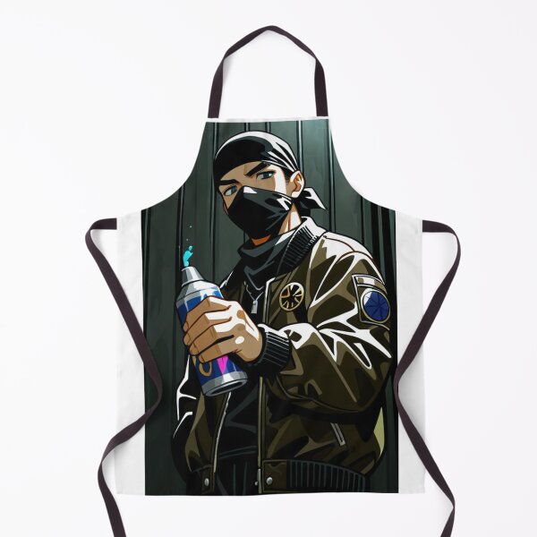 Item preview, Fashion - Man in Brown Bomber Jacket Spray Can Streetwear Anime Variant 4 designed and sold by AnimeShin.