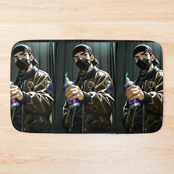 Item preview, Fashion - Man in Brown Bomber Jacket Spray Can Streetwear Anime Variant 4 designed and sold by AnimeShin.