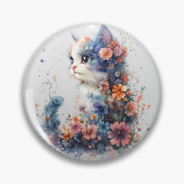 Item preview, Garden Cat in Bloom designed and sold by FloreDreamStudio.