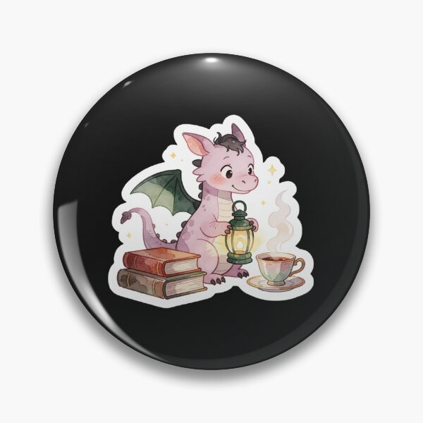 Item preview, Tea Time Dragon | Cozy Fantasy Reader designed and sold by AillustriaAK.
