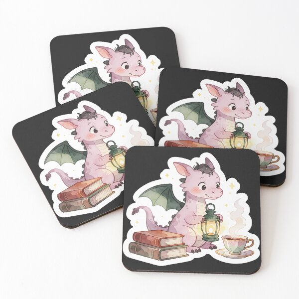 Item preview, Tea Time Dragon | Cozy Fantasy Reader designed and sold by AillustriaAK.