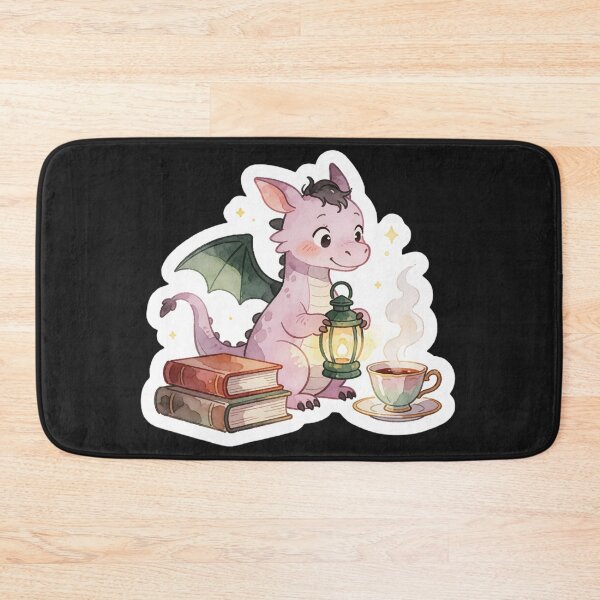 Item preview, Tea Time Dragon | Cozy Fantasy Reader designed and sold by AillustriaAK.