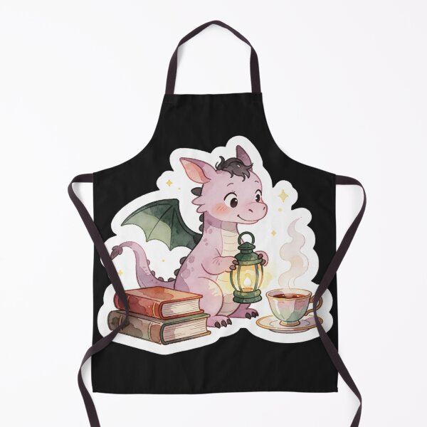 Item preview, Tea Time Dragon | Cozy Fantasy Reader designed and sold by AillustriaAK.