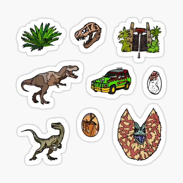 Jurassique motif Sticker