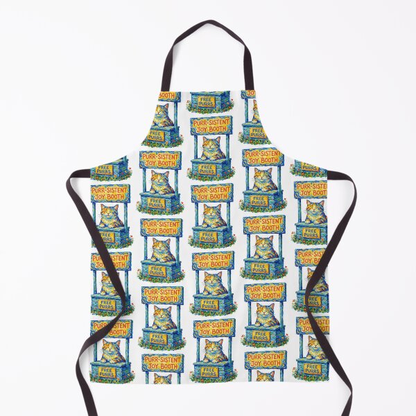 Item preview, PurrSistent Joy Booth Cat Illustration designed and sold by TeeARTHY.