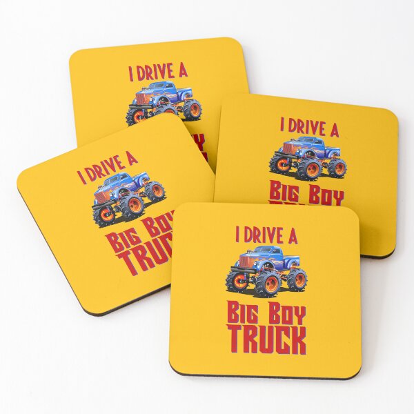 Item preview, I Drive a Big Boy Truck (on Yellow) designed and sold by PawsitiveMum3.