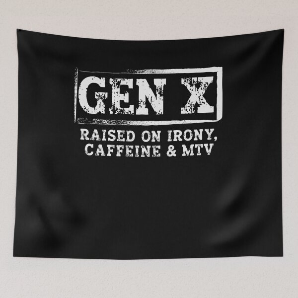 Item preview, Gen X Raised On Irony, Caffeine & MTV Generation X Gen Xer 80s Kid 90s Kid designed and sold by RetroMini2026.