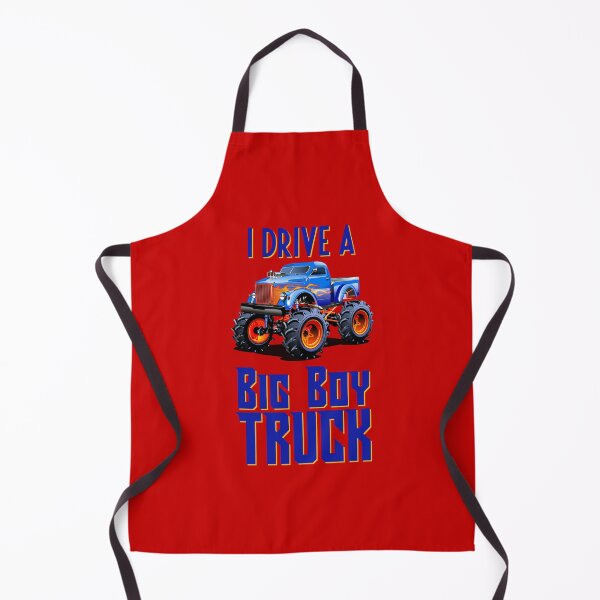 Item preview, I Drive a Big Boy Truck (on Red) designed and sold by PawsitiveMum3.