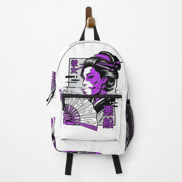 Item preview, Neon Cyberpunk Geisha Ukiyo-e Retro Manga Art designed and sold by EKHOAISTORE.
