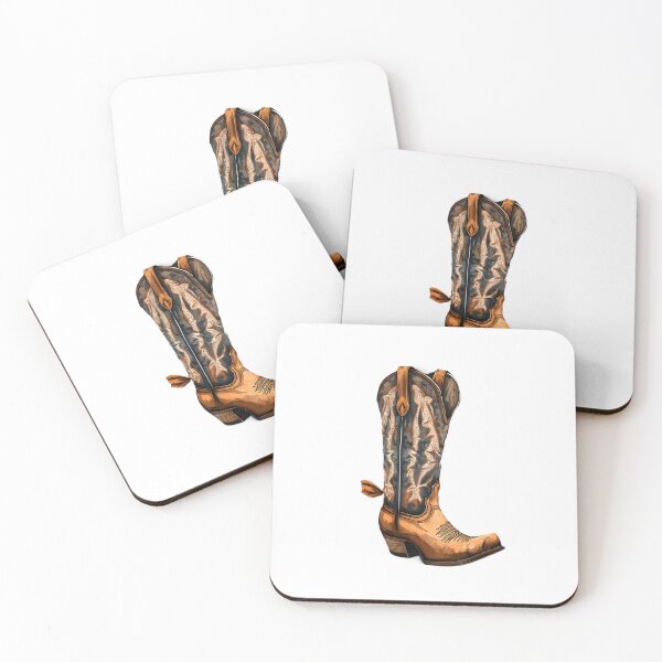 Item preview, Yee-Haw! Grey & Tan Cowboy Boot Art Print | Western Wall Art | Boho Cowgirl Boot Illustration designed and sold by Sweetchaos73.