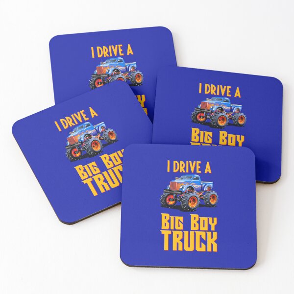 Item preview, I Drive a Big Boy Truck (on Blue) designed and sold by PawsitiveMum3.