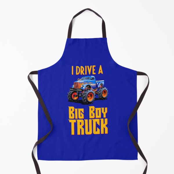 Item preview, I Drive a Big Boy Truck (on Blue) designed and sold by PawsitiveMum3.