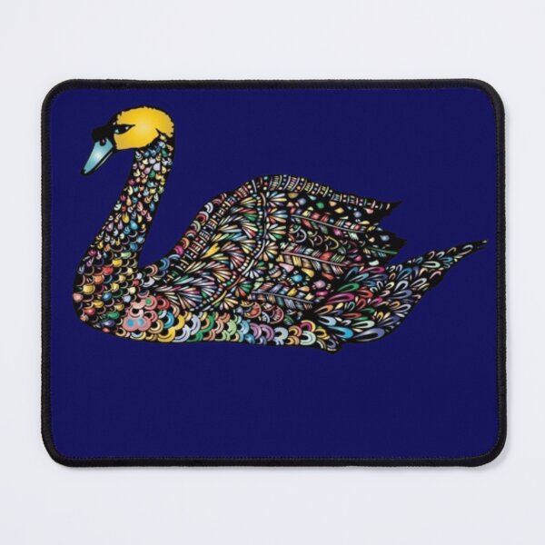 Item preview, Mosaic Swan | Colorful Elegant Bird Art designed and sold by Rawafi Art Studio.