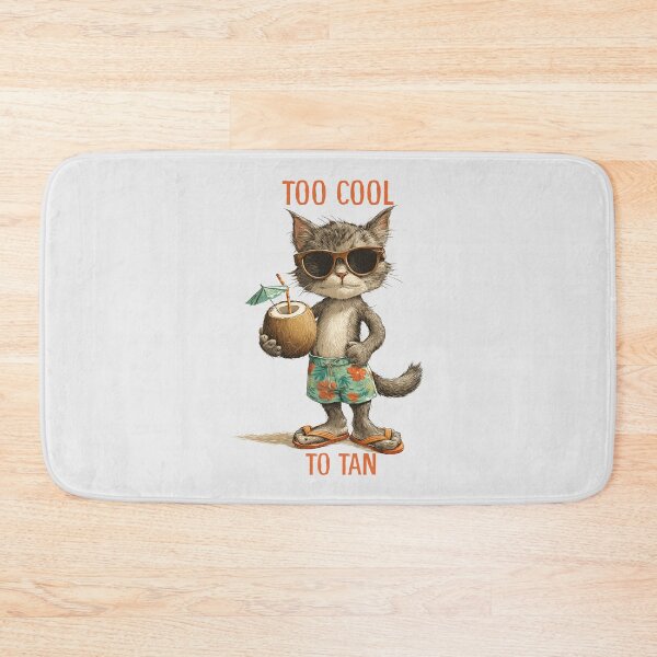 Item preview, Too Cool To Tan Cat designed and sold by Whereiskim.