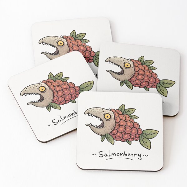 Item preview, Salmonberry Fish Pun Shirt Funny Berry Animal Illustration Cute Salmon Raspberry Hybrid designed and sold by Aida Drogan.