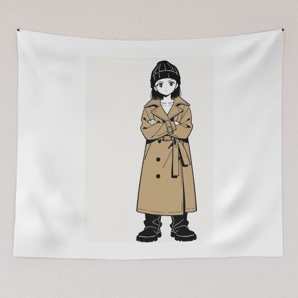 Item preview, Fashion - Man in Brown Trench Coat Beanie Streetwear Anime designed and sold by AnimeShin.