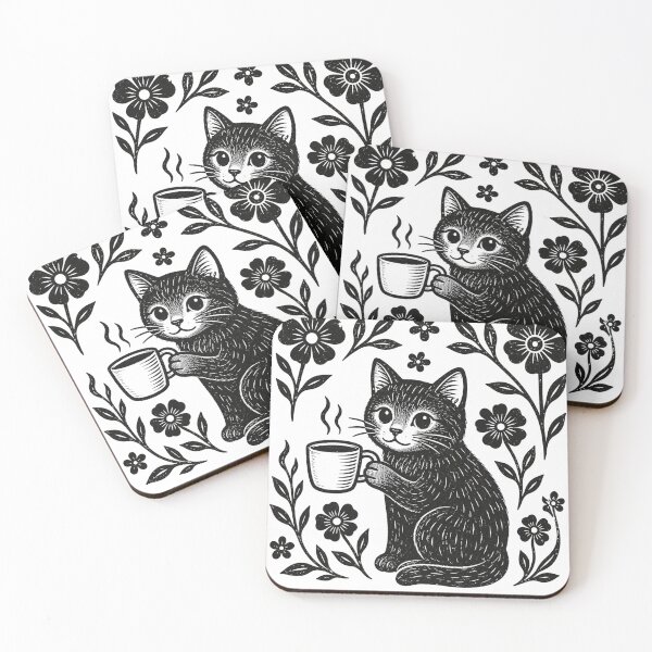 Item preview, Cat Coffee and Garden designed and sold by Echo Aesthetics.