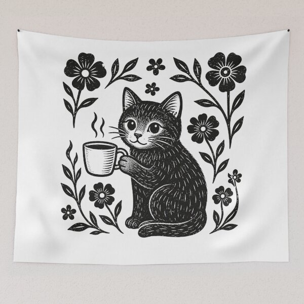 Item preview, Cat Coffee and Garden designed and sold by Echo Aesthetics.
