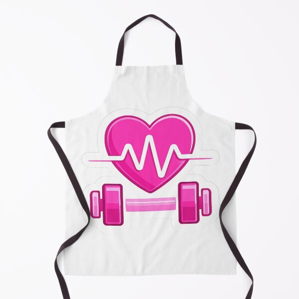 Item preview, Pink Fitness Heart and Dumbbell Lifeline designed and sold by Digistore1221.