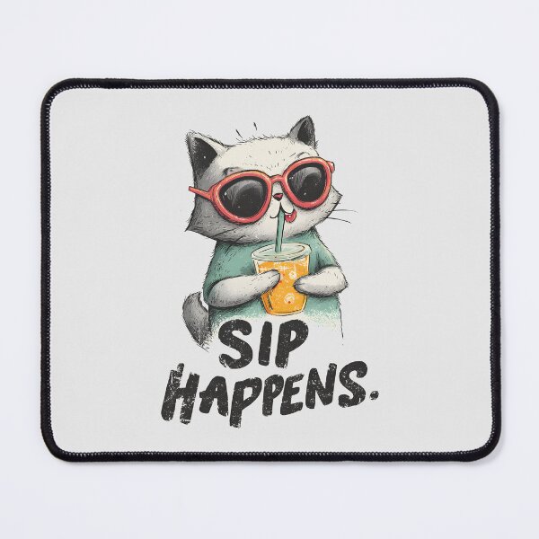 Item preview, Sip Happens Cat designed and sold by Whereiskim.