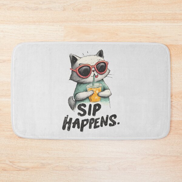 Item preview, Sip Happens Cat designed and sold by Whereiskim.