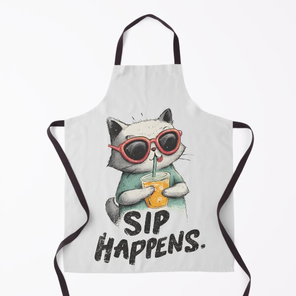 Item preview, Sip Happens Cat designed and sold by Whereiskim.