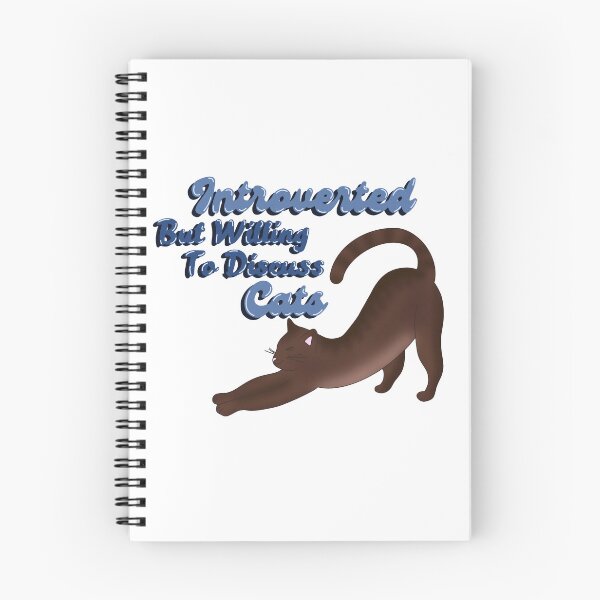 Item preview, Introverted but willing to discuss cats designed and sold by The Tsundoku Chronicles .