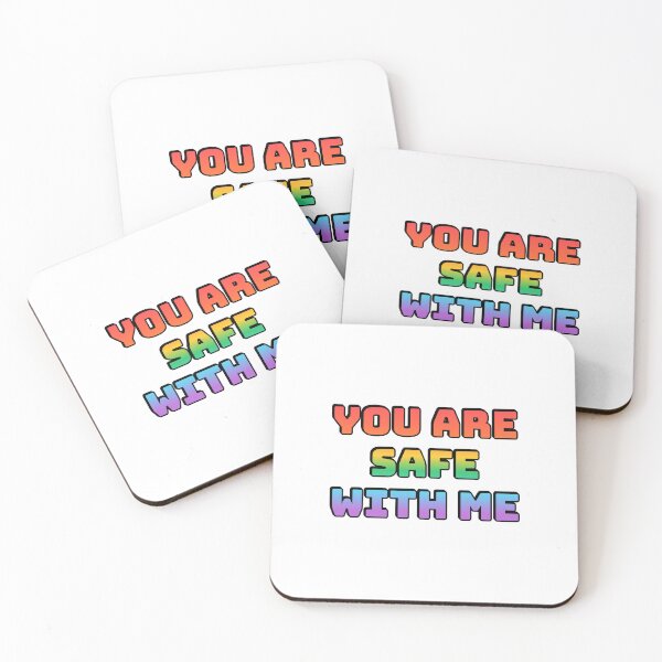 Item preview, You are safe with me - gay ally - LGBT safe space designed and sold by Inspirationmotivation.