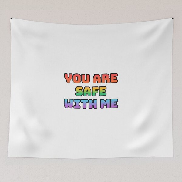 Item preview, You are safe with me - gay ally - LGBT safe space designed and sold by Inspirationmotivation.