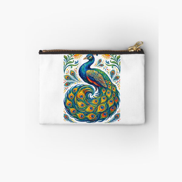 Item preview, Colorful Folk Art Peacock designed and sold by TeeARTHY.