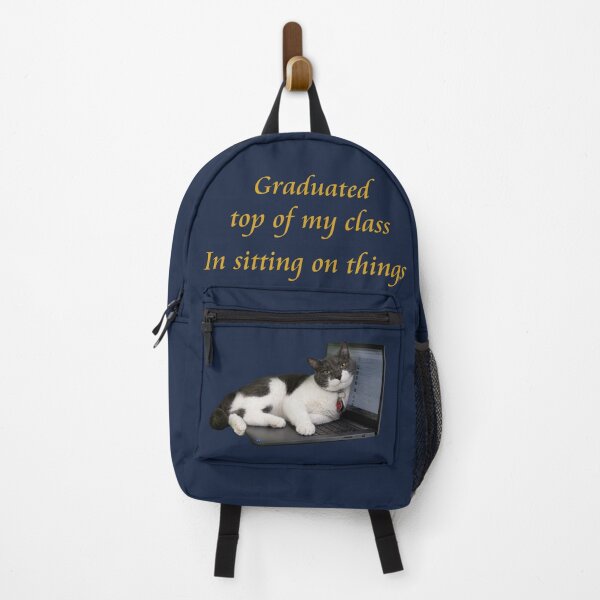 Item preview, Graduated Top of My Class — in Sitting on Things - Funny Cat Graduation Gift designed and sold by h-kitty-world.