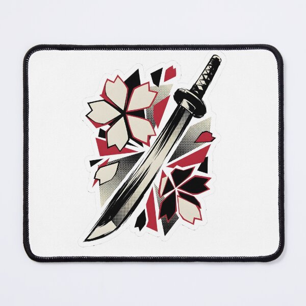Item preview, Traditional Katana Cherry Blossom Japanese Manga Art designed and sold by EKHOAISTORE.
