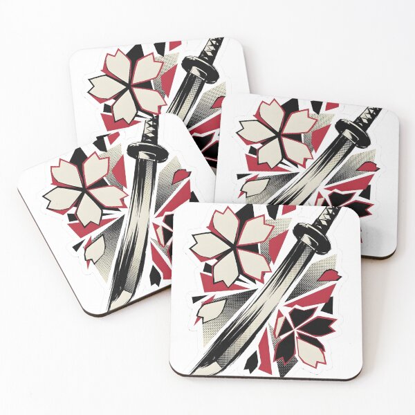Item preview, Traditional Katana Cherry Blossom Japanese Manga Art designed and sold by EKHOAISTORE.